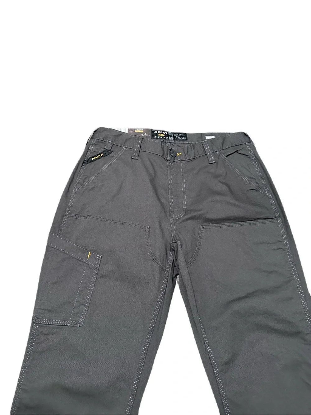 Ariat Rebar M4 Relaxed Straight Leg Double Knee Pants Gray 34x32 New With Tags - Picture 5 of 8